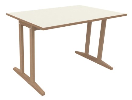 Table Soline piètement à dégagement latéral - 120x80 cm